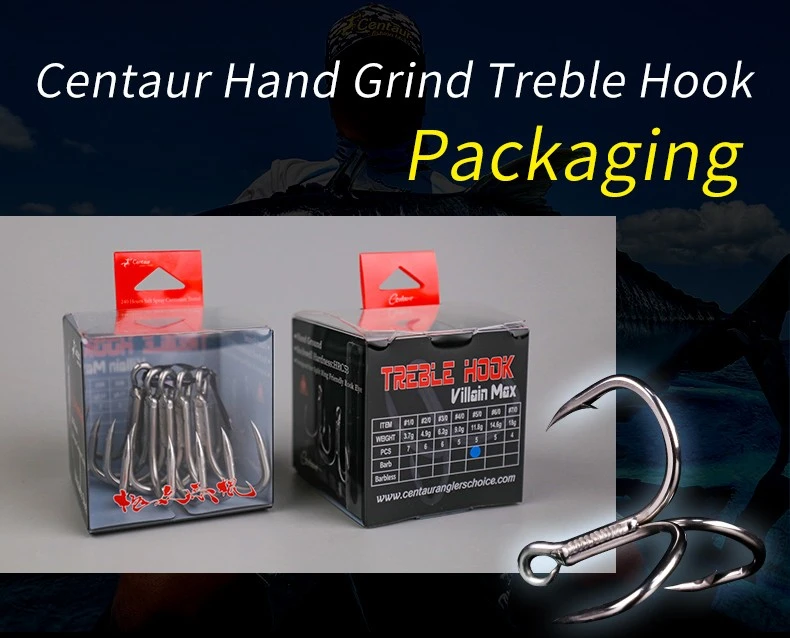 Centaur Villian Max Treble Hook Barbless 7 Centaur Villian Max Treble Hook Barbless - Image 7