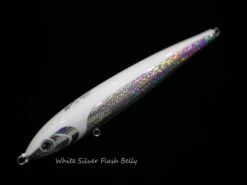 Rave Lure 260 ( Slim ) By Saltywater Tackle -Salty Water Tackle p 1 3 3 6 3 13363 White Silver Flash Belly