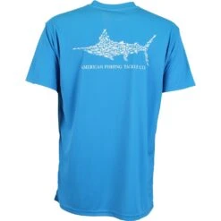 Aftco Jigfish Performance Sun Shirt Short Sleeve M60108 -Salty Water Tackle p 9 2 0 9 9209 Vivid Blue